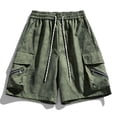 thumbnail image 2 of QSAWXQZ Men's Summer Cargo Shorts with Pockets Drawstring Elastic Waist Relaxed Casual Bottoms for Hiking 3XL, 2 of 4