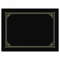 Certificate / Document Cover, Linen Stock, Black, Five per Pack