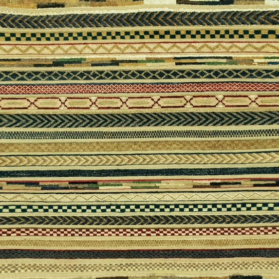 Ahgly Company Machine Washable Indoor Square Abstract Metallic Gold Area Rugs, 4' Square