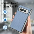 thumbnail image 6 of Allytech Phone Case for Google Pixel 9 Pro Fold, Fibre Texture Design Shockproof Drop Protection Anti-Scratch TPU Back Cover Case for Google Pixel 9 Pro Fold - Blue, 6 of 7