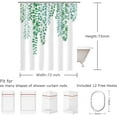 thumbnail image 4 of Plant Shower Curtain, Green Eucalyptus Shower Curtain for Bathroom, Watercolor Leaves and Botanical Succulent Bathroom Decor,72W x 72H, Extra Long Waterproof Fabric, 4 of 6