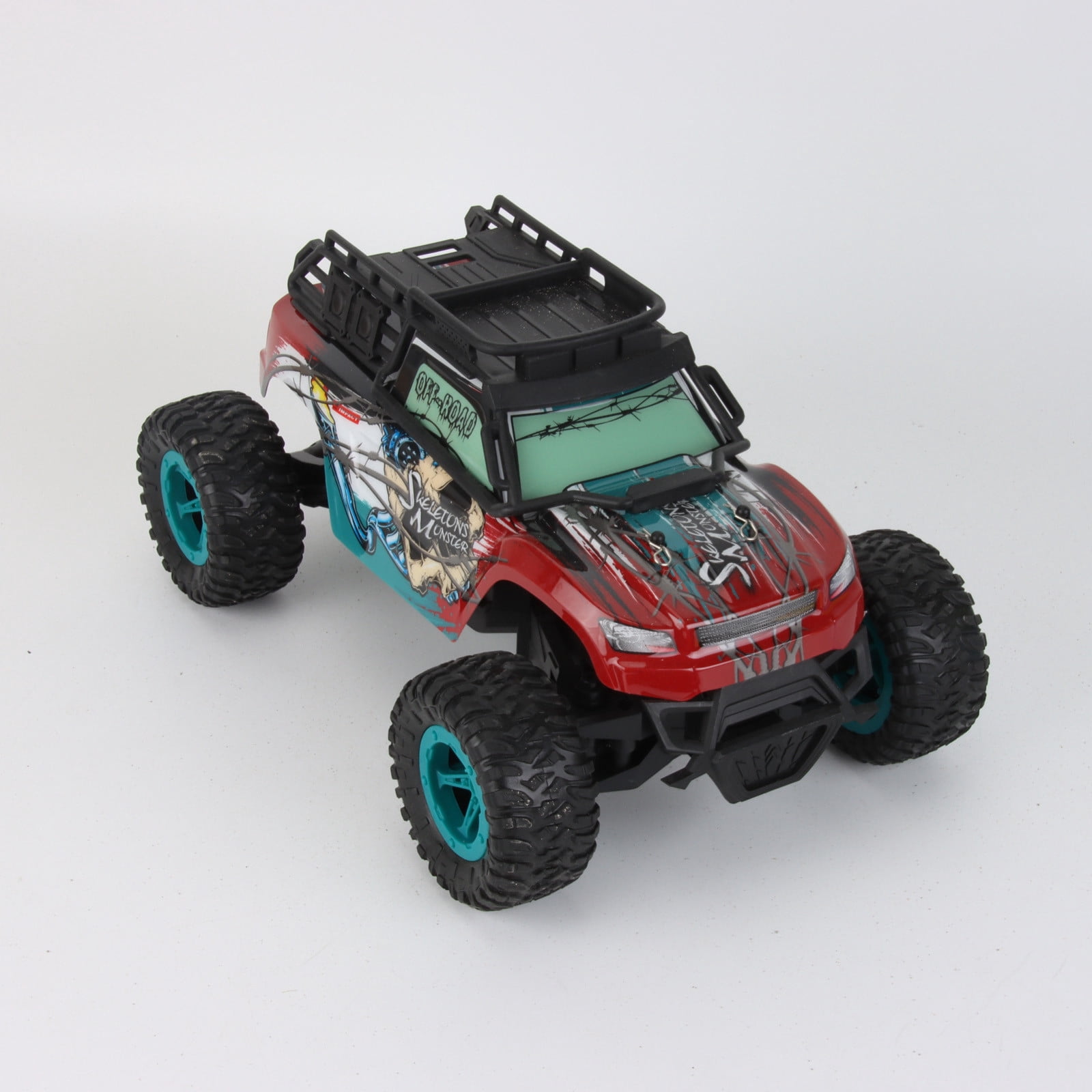 ​1:16 Scale Beginner RC Truck - 18km/h Speed, Dual Batteries & Pistol Grip Remote - Grass & Dirt Use Age 8+​​ green