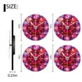 thumbnail image 2 of Battery Operated Wall Clocks with Non-Ticking Sweep Movement,Modern Round Clock Decorative for Bedroom,Office-Beautiful Flower With Petals Made Of Colorful Gemstones(10inch), 2 of 4