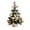 Gold, variant on LSLJS Mini Desktop Christmas Tree, Christmas Decorations, 15.7 inch Artificial Snow Flocked Hinged Xmas Tree with Basket Base Fake Spruce Tree with Hanging Ornaments for Tabletop Party Front Door