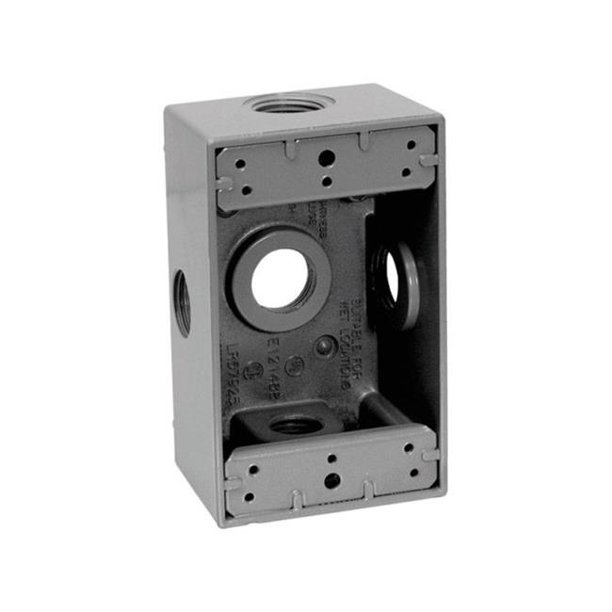 Sigma Electric 142515X 1 Gang Service Entrance Outlet Box Five 0.5 in. Holes