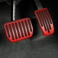 thumbnail image 4 of KAKOWELY Pédales de Voiture Rouges avec Matériau en Acier Inoxydable pour Modèle Tesla 3/Y Dimensions Précises Design Antidérapant, 4.13"X3.15"X0.79 Pouces, 4 of 5