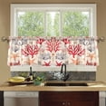 thumbnail image 4 of Yayeee Kitchen Curtains Tier Set of 2 Light Filtering 57"x24" Over Sink Window Panels, Retro Starfish, 4 of 7