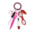 thumbnail image 3 of Nurse Pen Set resaltador versátil con clip de llavero para accesorios de uso diario Marcador permanente retráctil Pen a multicolor Rosa, 3 of 8