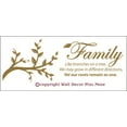 thumbnail image 3 of Family Like Branches on a Tree Wall Vinyl Sticker Saying Decal 32Wx12H Color Options- Tan, 3 of 3