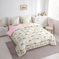 thumbnail image 3 of Homewish 7-Piece Queen Comforter Set, Floral Bowknot Girl Soft Bedding, 3 of 8