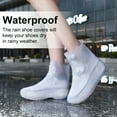 thumbnail image 2 of Dream Apparel Waterproof Rain Shoe Covers for Women Men, Non-Slip Reusable Boot Covers Foldable Rainproof Over Shoes Galoshes, 2 of 6