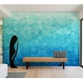 thumbnail image 7 of Tiptophomedecor Abstract Wallpaper Wall Mural - Azure Pixel, 7 of 7