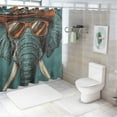 thumbnail image 7 of SHERONV Elephant Hat Sunglasses Shower Curtain Set with Hooks 36"x72, 7 of 7