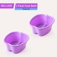 thumbnail image 3 of Stackable Plastic Foot Wash Basin with Raised Texture Bottom, Portable Household Foot Soaking Bucket with Hanging Hole, Multi Color Bathroom Foot Tub for Daily Use 2-Pack, 3 of 7