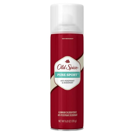 Old Spice Pure Sport Aerosol Antiperspirant and Deodorant 6 Oz
