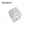 thumbnail image 2 of Anillo de moda para hombre, anillos personalizados, joyería, accesorio de vestir para boda, club nocturno, Bar, fiesta, trabajo diario Ropa, zapatos y accesorios Miscelánea Color Acero talla 8 Qarigey AP015111-09, 2 of 6