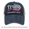 thumbnail image 4 of Trump 2024 Béisbol Ajustable Casual Golfs para Hombres Mujeres (Oscuro) Azul, 4 of 6