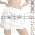 thumbnail image 3 of Cargo Skorts For Women With Pockets Drawstring Athletic Skirts Matching Shorts Underneath Golf Sweat Skirt, M, 3 of 4