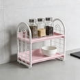 thumbnail image 4 of HEFEIYI Double Layer Desktop Storage Rack Minimalist Organizer Two Tier Hollow Tabletop Shelf For Dormitory Sturdy Desk Space, 4 of 4