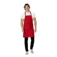 thumbnail image 5 of Chef Works Unisex Butcher Apron, Adjustable Bib Cooking Apron with Pocket, Red, 5 of 7