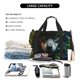 thumbnail image 5 of Fotbe Realistic Style Colorful Wolf A Bolsa de Viaje con Estampado, Bolsa de Fin de Semana para Mujer con Compartimento para Zapatos, Bolsa de Gimnasio con Bolsillo Húmedo, 5 of 7
