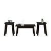 Mainstays Pilson 3 Piece Coffee Table and End Table Set, Espresso Finish