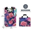 thumbnail image 2 of Yayeee Freestanding Laundry Hamper with Handle Collapsible Large Storage Basket for Clothes, Vibrant Art Flowers, 2 of 7