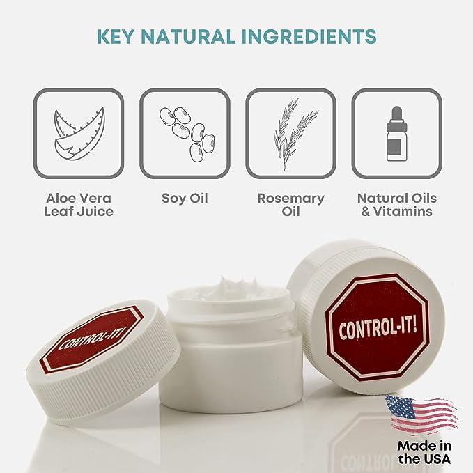 Control-It Natural Nail Biting & Thumb Sucking Solution | 100% Natural Kid Safe Bitter Taste Deterrent | Gentle on Skin, Teeth, Nails & Fingers | Kids, Adults & Teens | Easy to Apply