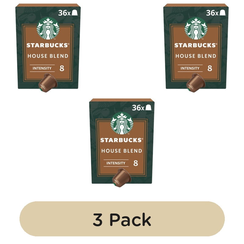 Starbucks by Nespresso House Blend, 36 pods per pack, British Import (Pack of 3)