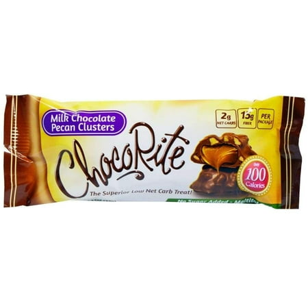 16 Chocolate - HealthSmart Foods Inc ChocoRite Milk Chocolate Pecan Cluster 16 Count 1 13 oz 32 g Each