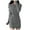 Grey, variant on Womens off The Shoulder Mini Sweater Dress Bodycon Long Sleeve Ribbed Knit Fall Casual Short Dresses (Black, L)