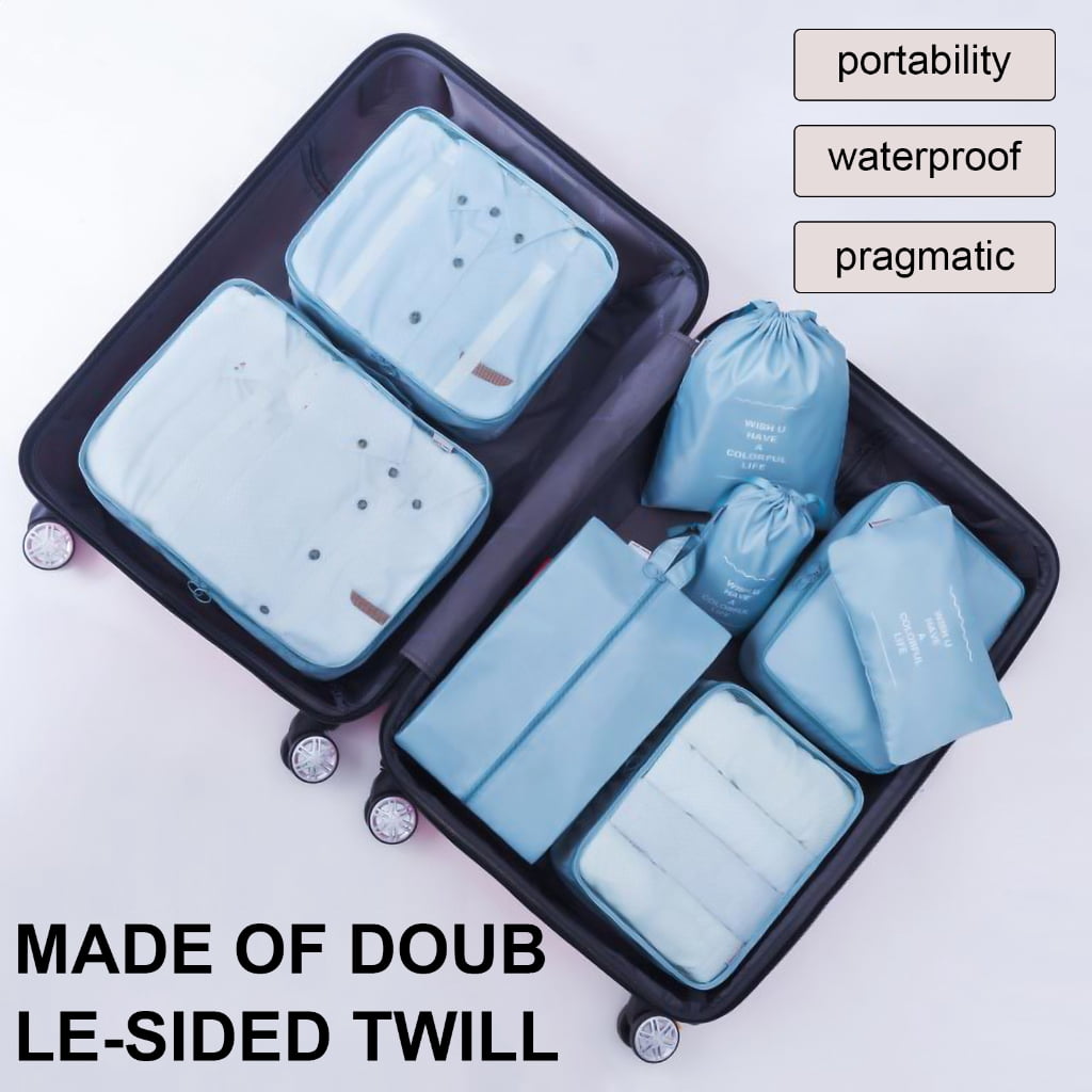 8x/Set Tavel Packing Cubes Suitcase Organiser Small Travel Organiser Luggage Organiser Packing Organisers