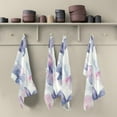 thumbnail image 5 of WOBOGO Purple Butterfly Kitchen Towel 1 Piece Large Cotton Dishcloth Premium Absorbency Set with Hanging Loop, 5 of 7