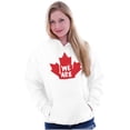 thumbnail image 4 of We Are Canada Slogan Maple Leaf Unisex Plus Fleece Graphic Hoodie Brisco Brands 2X, 4 of 5