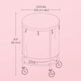 thumbnail image 6 of Rolling Laundry Hamper with Removable Bag – 45 Gal. Large Capacity Laundry Basket on Wheels, Steel Frame, 4 Casters (2 Locking), Cream & Silver, 6 of 6