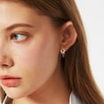 thumbnail image 4 of Lancharmed White Gold Plated Stud Earrings for Womens,Double Star Earring Womens Gifts, 4 of 7