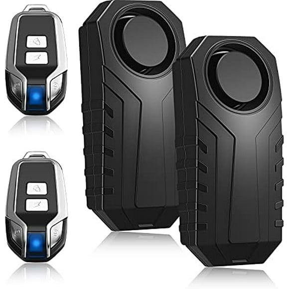 Tian Qi 2 Sets Bike Alarms for Ebikes Wireless Vibration Bike Alarm with Motion Sensor Remote Waterproof Security for Anti-Theft Bicycle Motorcycle Motorcycle Car Vehicle Door Window