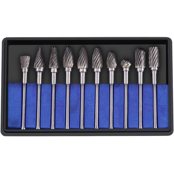 10 Pack Tungsten Carbide Steel Carving Rotary File (single Temperature)