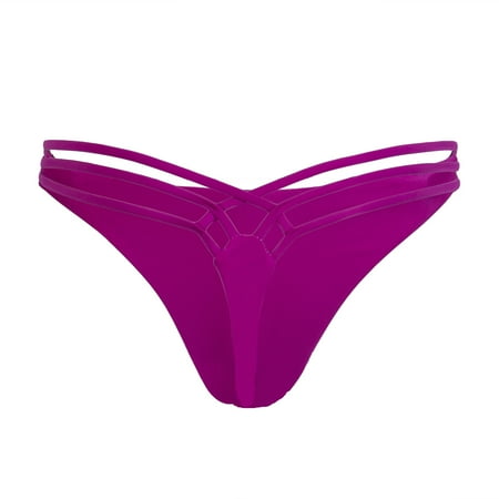 Luiryare Brazilian Women Ladies V Thong Cheeky Ruched Bikini Bottom Swimwear Beachwear