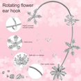 thumbnail image 2 of PENGXIANG Zircon Butterfly Earring Rotation Butterfly Ear Hook Alloy Butterfly Ear Cuff Cartilage Clips Butterfly Ear Wrap Crawler with Storage Box for Friend Sister Daily Wearing Party, 2 of 6