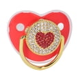 thumbnail image 3 of Pacificadores bling, exquisitos chupetes infantiles forma de corazón de silicona para el recién nacido para dormir, 3 of 7