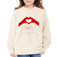 thumbnail image 5 of Ruyang Boys Cute Heart Sweatshirt Girls Valentine's Day Pullover Sweatshirts Winter Crewneck Oversized Trendy Hoodies, 5 of 6