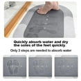 thumbnail image 5 of Super Absorbent Bath Mat, Quick-drying Bathroom Mats, Super Absorbent Living Room Floor Mat , Rubber Non-slip Bottom, Easy to Clean Bathroom Rugs, Simple Kitchen Doormat (Oval Dark Gray, 40x60cm), 5 of 6