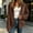 Brown, variant on Women's Full Zip Oversized Drawstring Hoodie Casual Fleece Jacket Kangaroo Pocket Coats