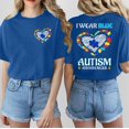 thumbnail image 2 of Shirt Ithalt Autism Awareness para mujeres viste azul Autistic Mom, 2 of 7