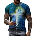 thumbnail image 2 of EGNMCR T-Shirt Quotidien Unisexe pour Homme Imprimé Graphique Imprimés Imprimé Manches Courtes Hauts Blouse Décontractée, 2 of 9