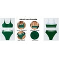 thumbnail image 5 of MOSHU High Waisted Womens Bikini Sets Sporty Two Piece Swimsuits for Women Color Block High Cut Bathing Suits, 5 of 7