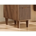 thumbnail image 6 of TOKSOM 2PC Fluted Nightstands, Narrow Bedside Tables with 2 Drawers & Open Shelf, Farmhouse Modern End Table for Bedroom, Living Room, Office – Walnut & Gold Accent, 6 of 12