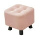 thumbnail image 3 of Reposapiés pequeño, taburete de ocio, elegante, creativo, mueble decorativo, cambio de zapatos Rosa, 3 of 9