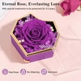 thumbnail image 3 of Emibele Preserved Rose with I Love You Heart Necklace,Eternal Flowers Rose Box Romantic Gifts for Her Women Mom Wife Girlfriend on Valentines Birthday Anniversary, 3 of 7